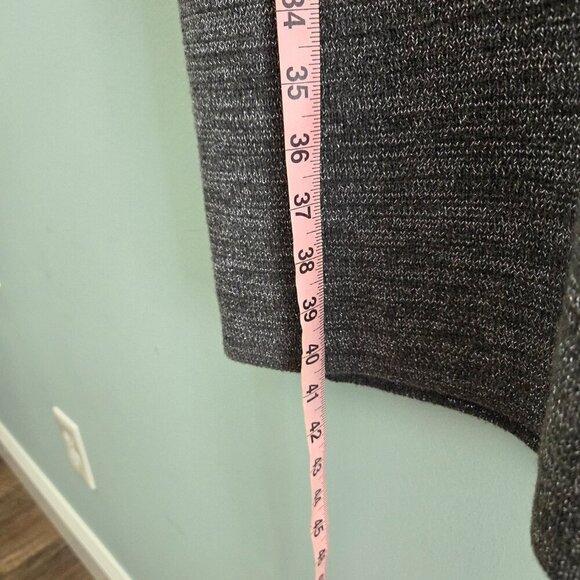 Liz Claiborne Knit Sweater Dress Charcoal Gray With Silver Thread New W/Tags - Picture 9 of 11